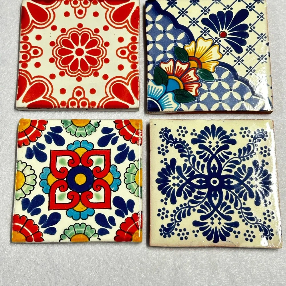 Colorful Talavera Coasters Set of 4
